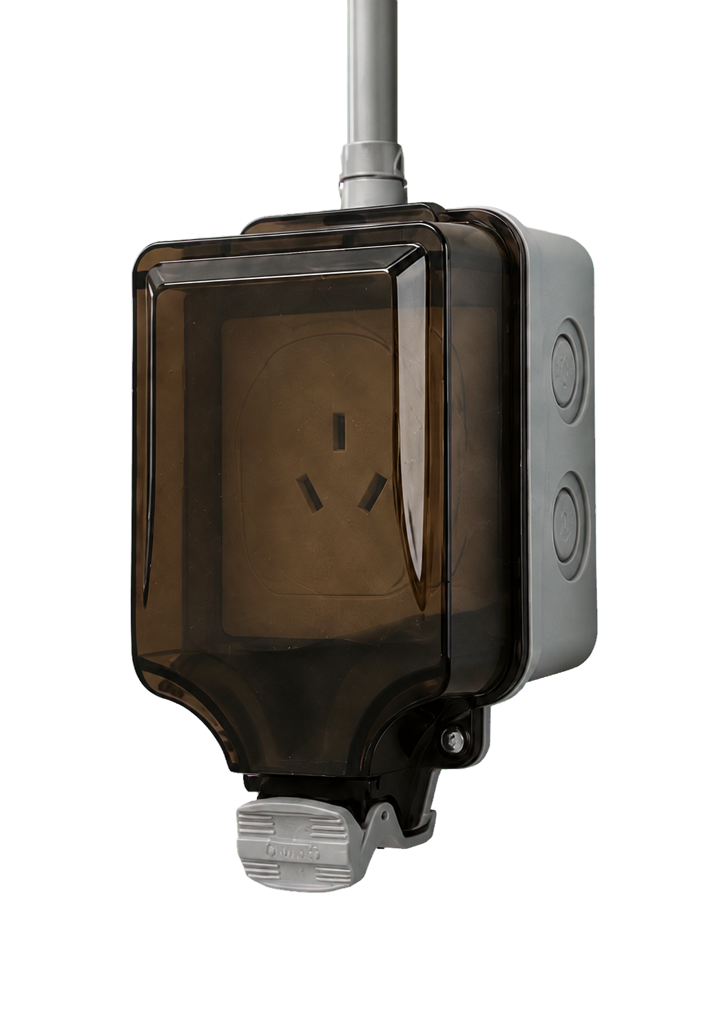 Weatherproof dual power outlet used with Park Power smart metering